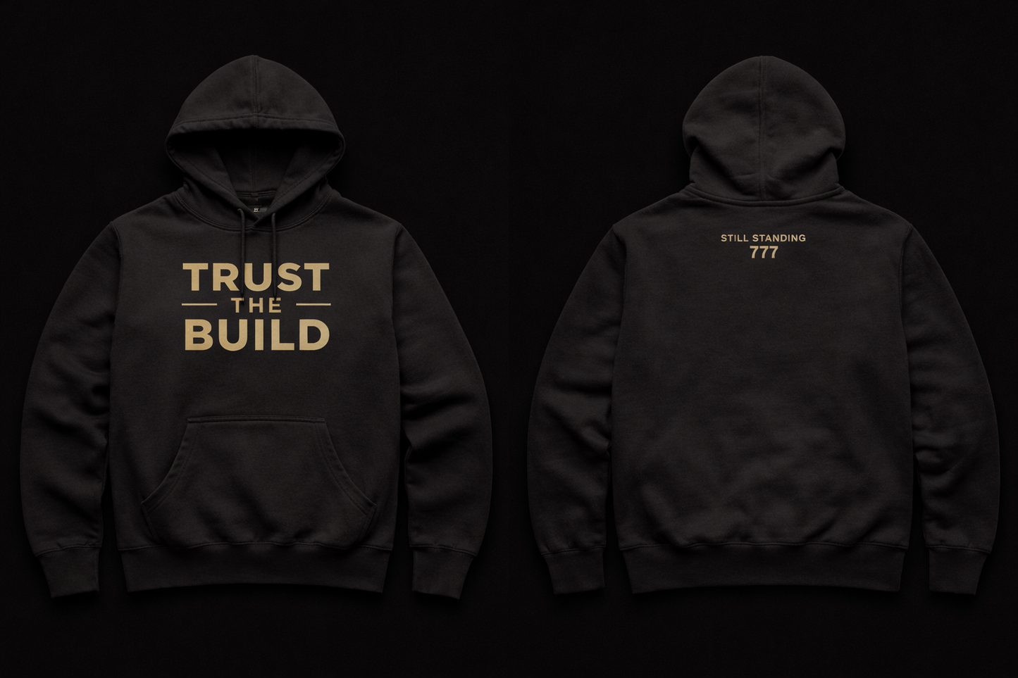 Trust the Build Hoodie- Vintage gold