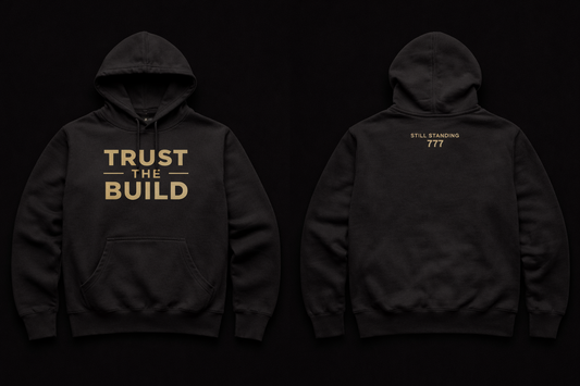 Trust the Build Hoodie- Vintage gold